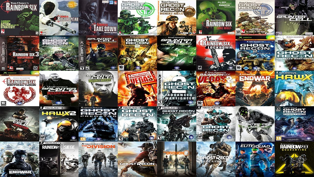 The Complete 40 Tom Clancy Games - Timeline of Opening Cinematics - In Order - 1998-2021
