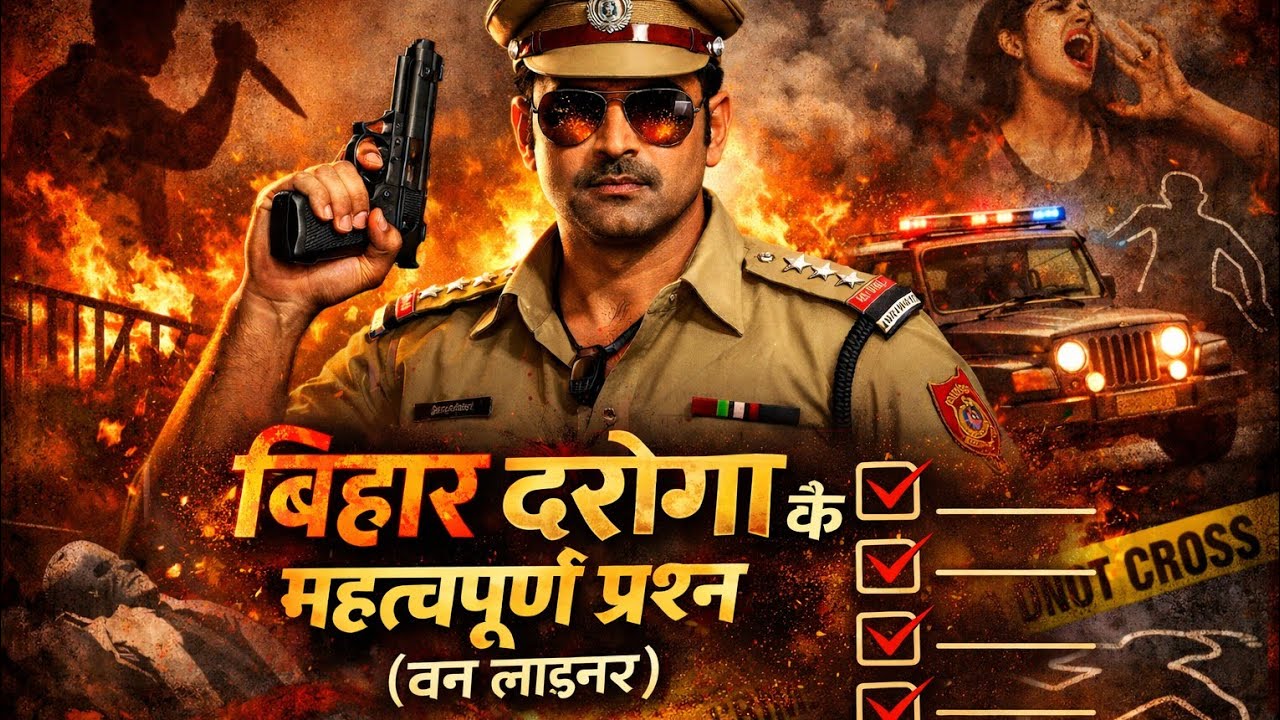 बिहार दरोगा के 500 महत्वपूर्ण प्रश्न के संग्रह ( one - liner )