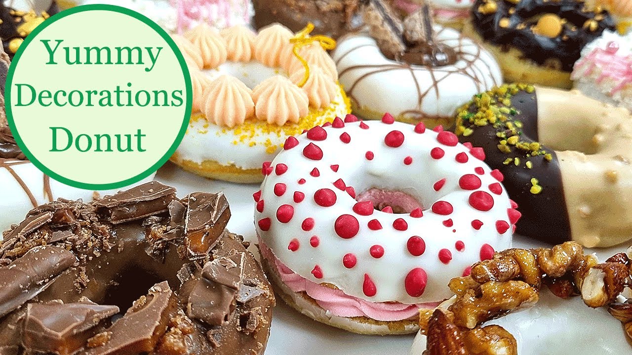 Идеи вкусных украшений для пончиков😋Рецепт запеченных пончиков