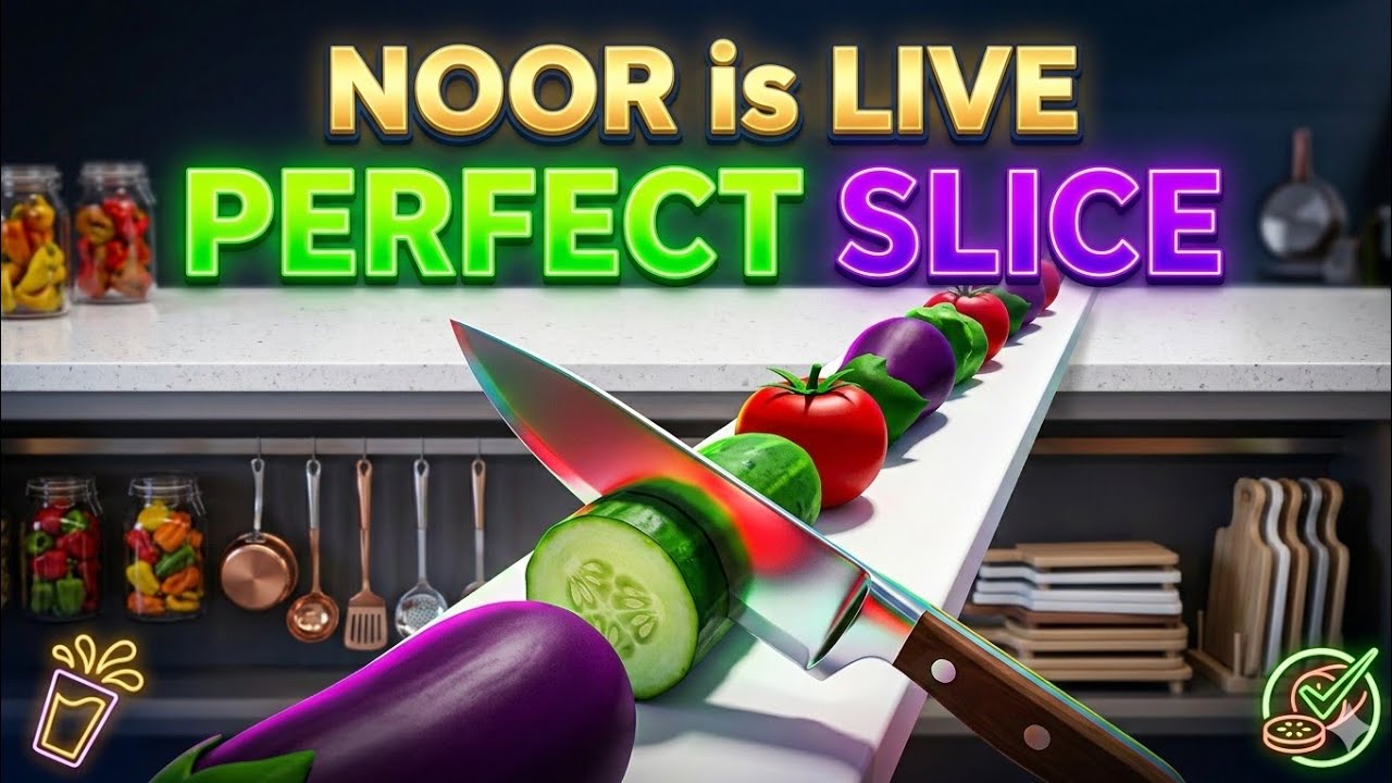 NOOR IS LIVE 🔪🥝🍅🍉🥕🥒🧀🍰🍎 perfect slices