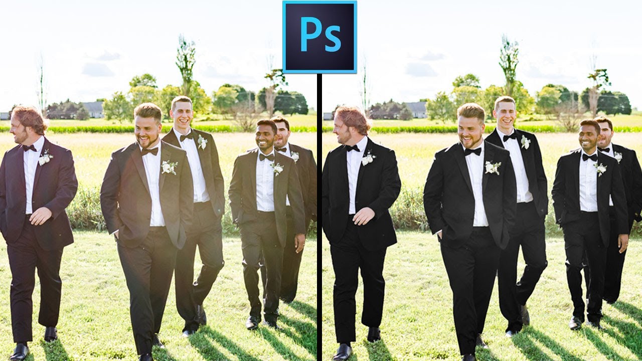 How to remove light orb from photo | remove sunlight effect in Photoshop