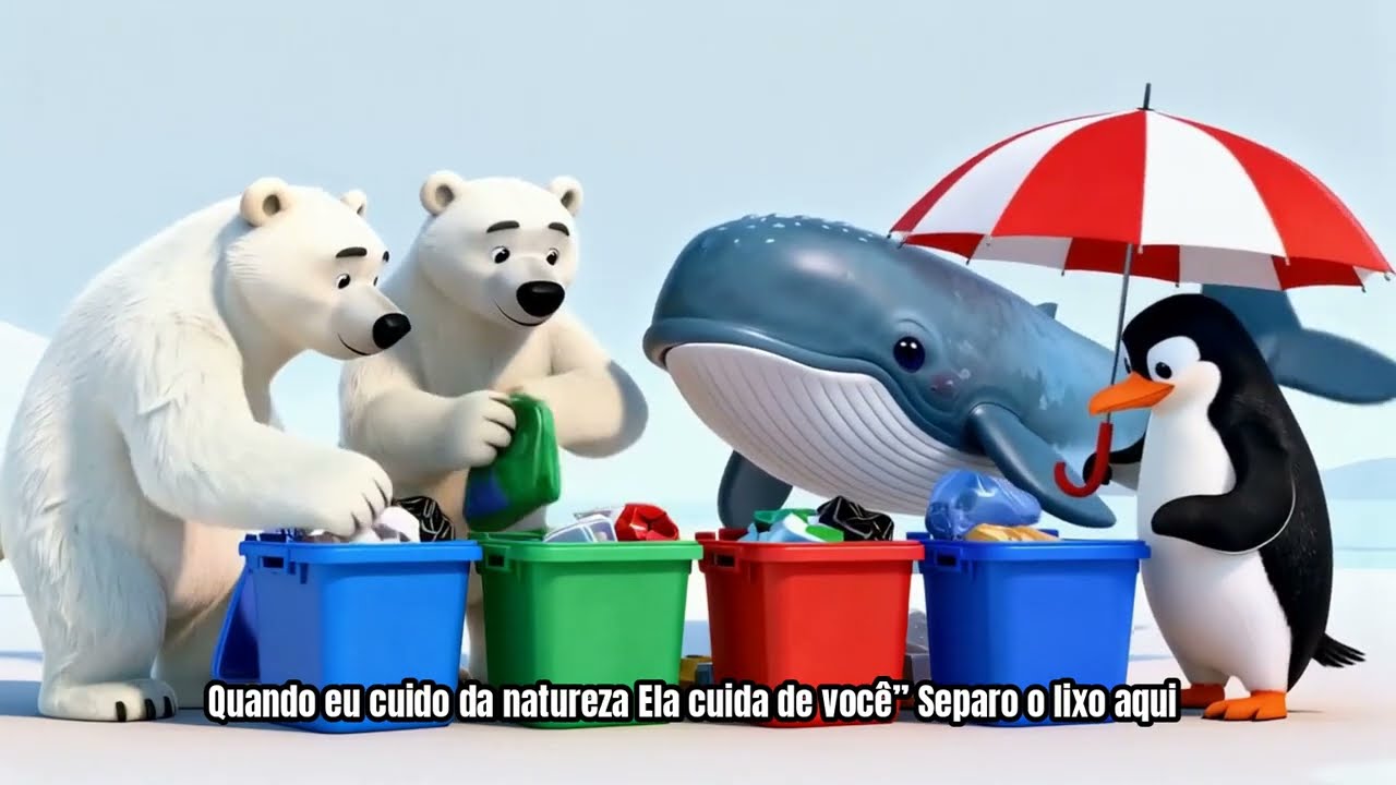 Missão Urso Polar: Salvando o Planeta! 🐻‍❄️🌍 | Vídeo Infantil Educativo