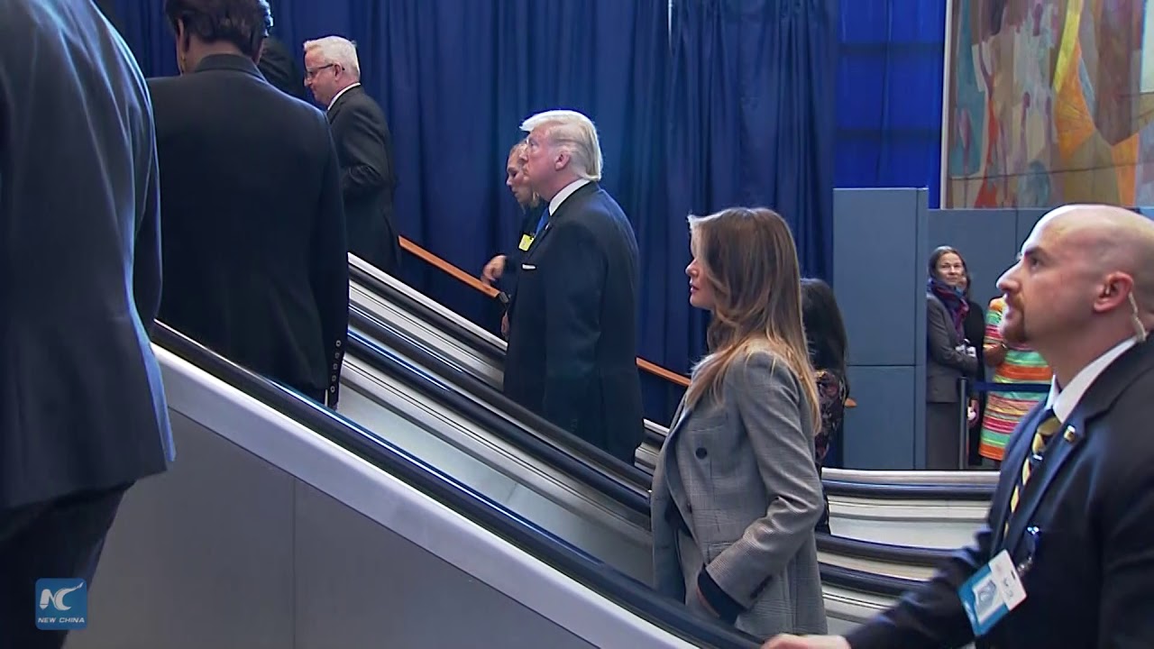 Donald Trump arrives at the UN to deliver 1st speech at General Assembly