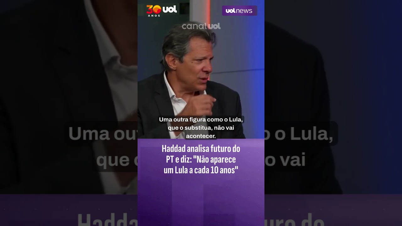 Haddad sobre futuro do PT: Novo Lula n&atilde;o aparecer&aacute;, mas manter princ&iacute;pios dele pode manter partido