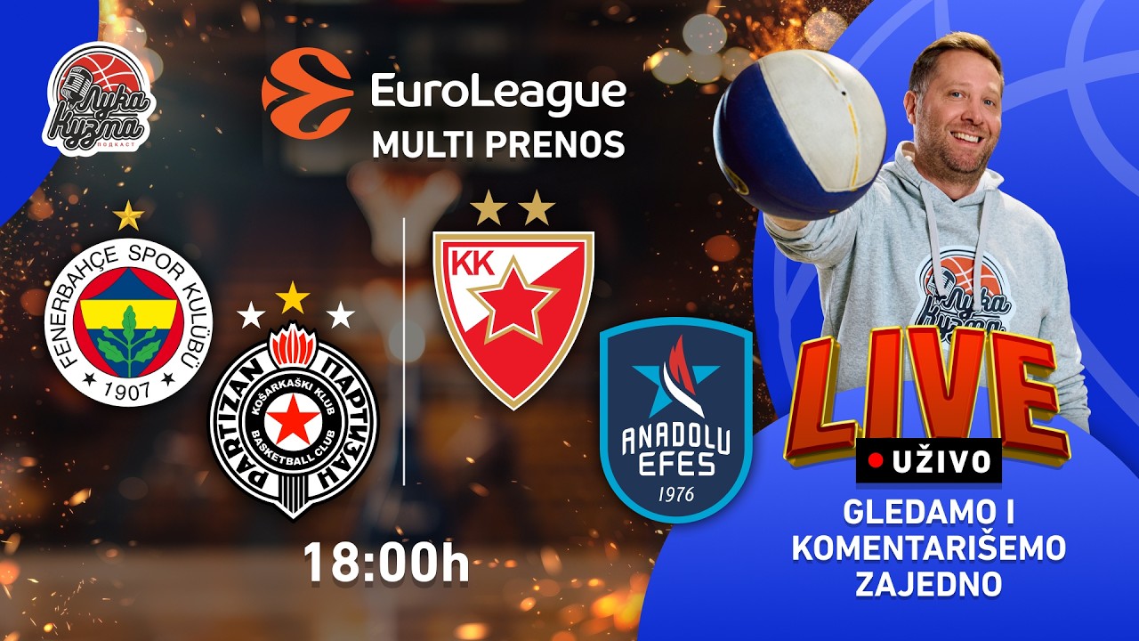 Fenerbahce - Partizan i Crvena zvezda - Efes | Evroliga 2026 LIVE