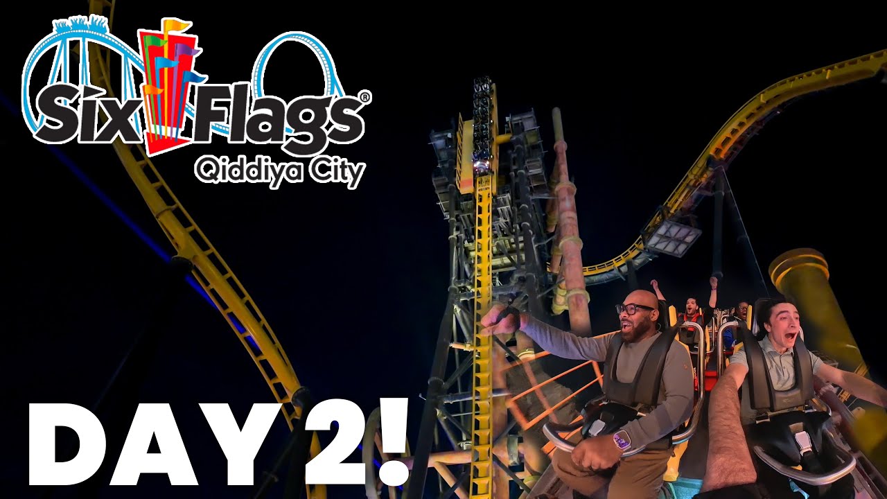Второй день в парке развлечений Six Flags Qiddiya! | Видеоблог 13.01.2026