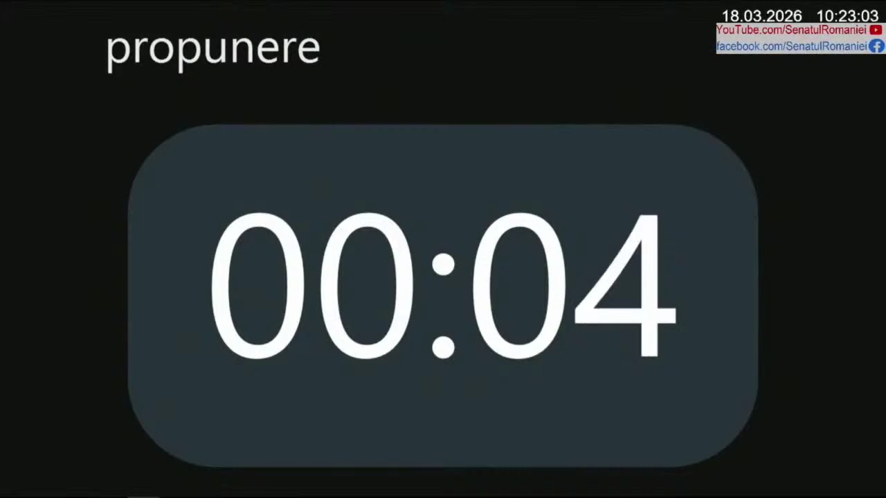 Ședința în plen a Senatului României din 18 martie 2026