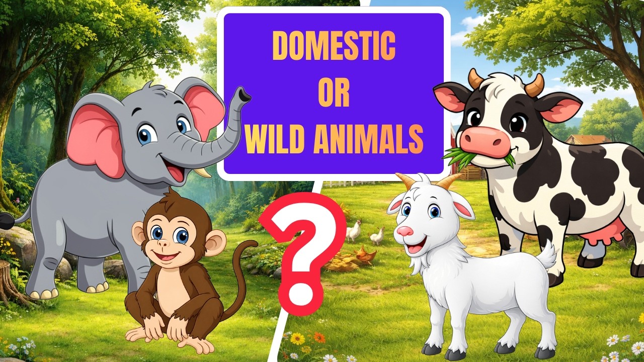 Can You Guess? Domestic or Wild Animals | Fun Animal Quiz for Kids