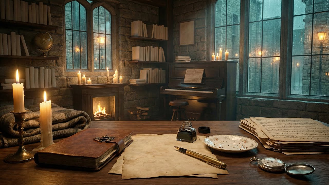 old books, fresh motivation 📚 dark academia piano - ambient piano music for studying