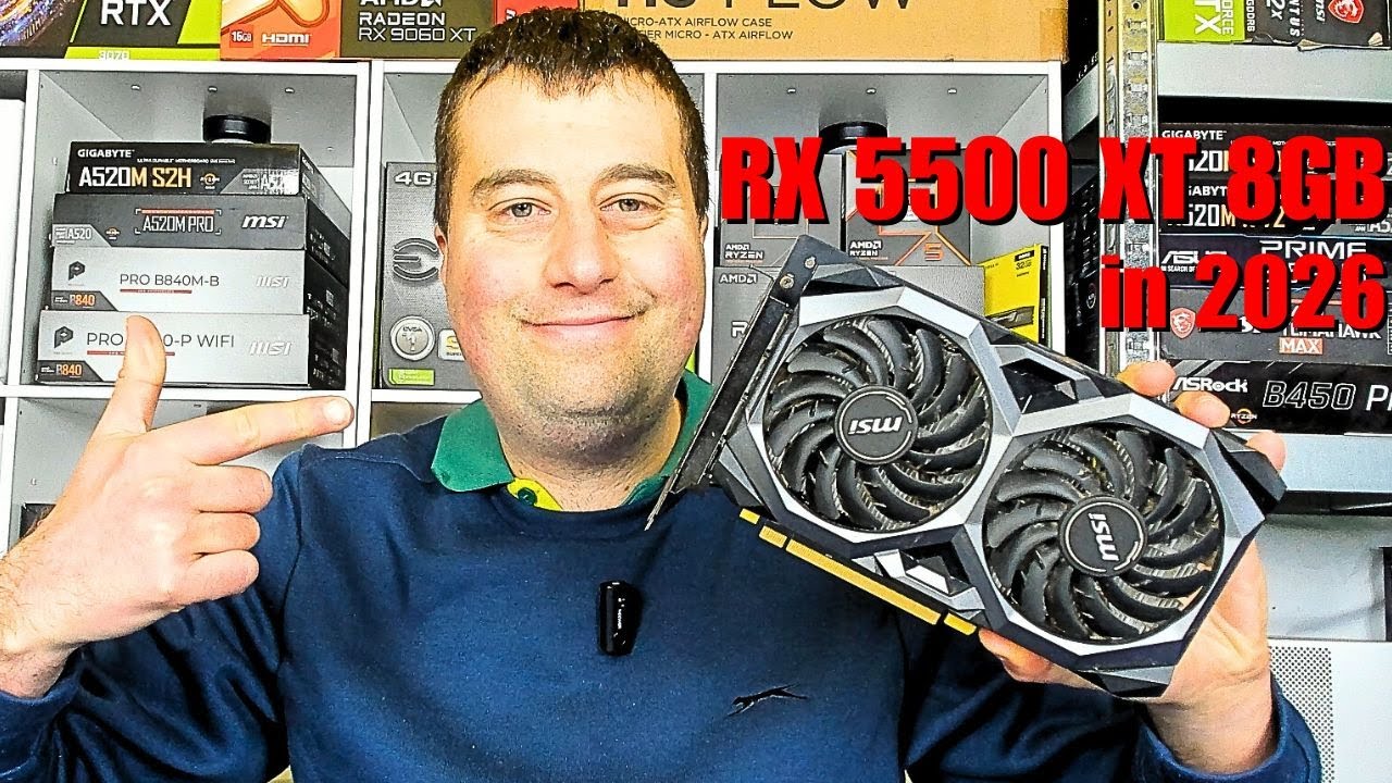 Видеокарта RX 5500 XT 8GB в 2026 году — игры в разрешении 1080p на 7-летней видеокарте?