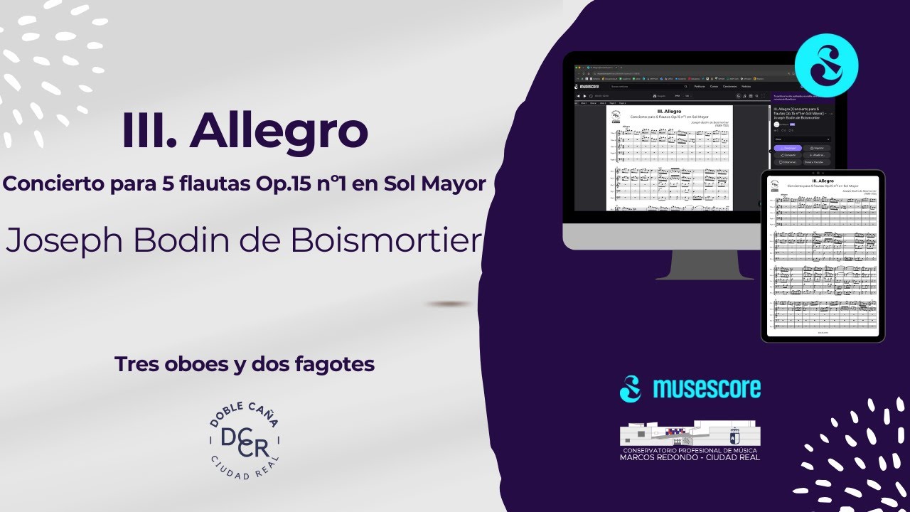 III. Allegro [Concierto para 5 flautas Op.15 nº1 en Sol Mayor] – Joseph Bodin de Boismortier