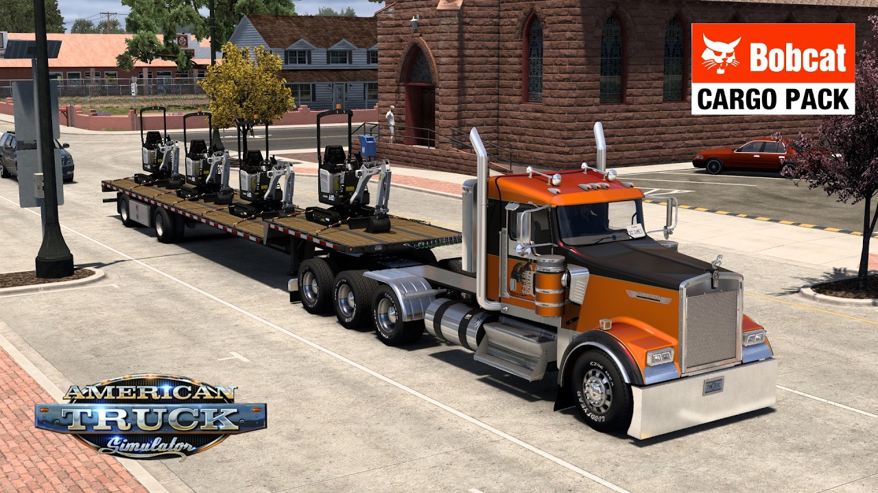 American Truck Simulator Bobcat Cargo Pack DLC Mini Excavator Electric Bobcat E10e