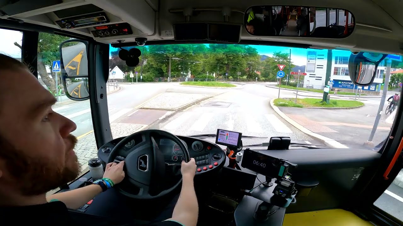 [Onboard] 6AM Trip To Fyllingsdalen With 18 Meter Bus!