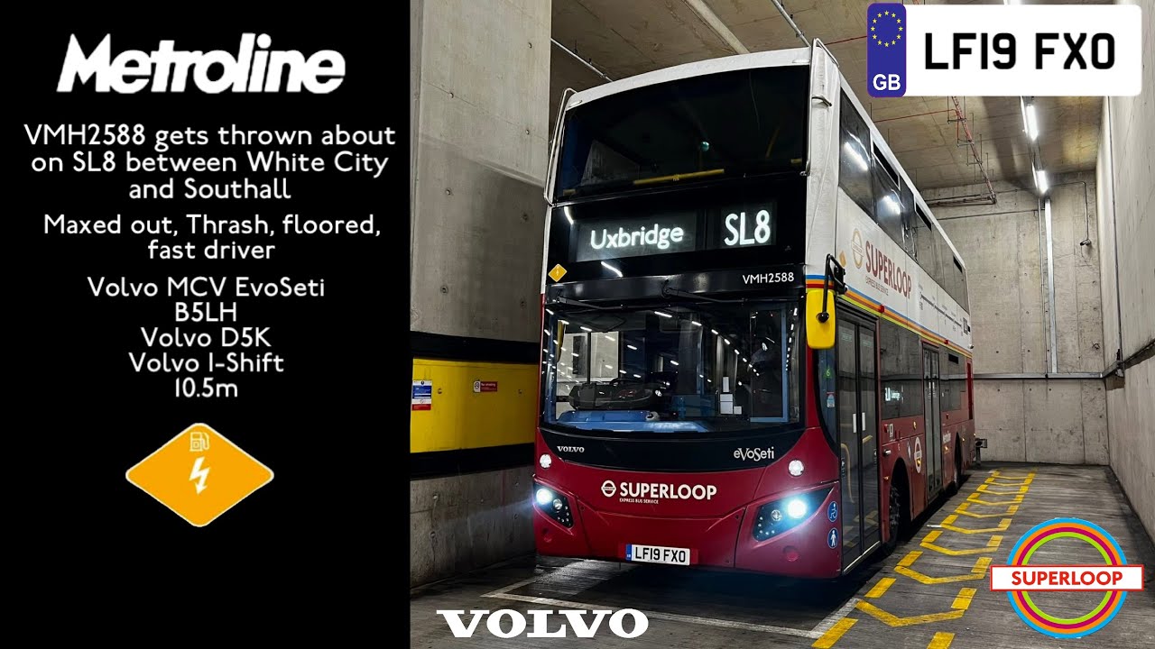 (Maxed Out) Journey in SL8 LF19 FXO VMH2588 Volvo MCV EvoSeti B5LH Metroline West