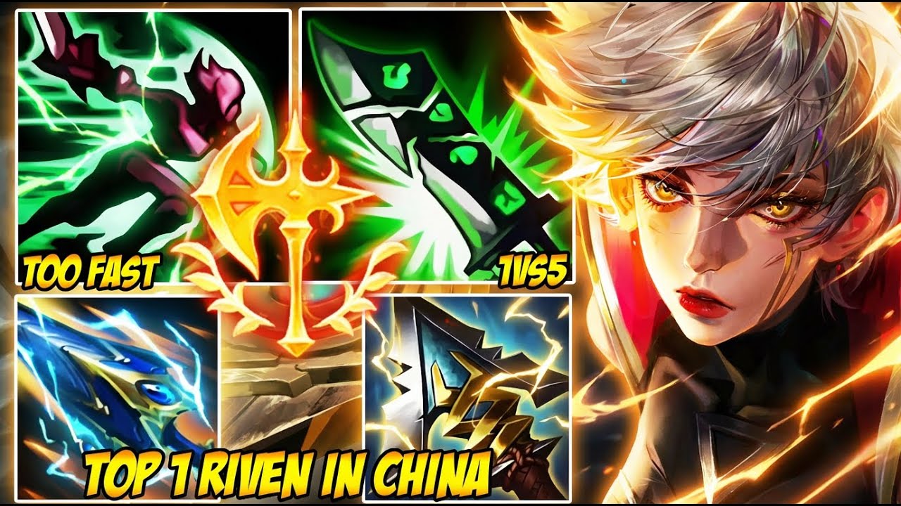 WILD RIFT CHINA TOP 1 RIVEN - 100% WINRATE RIVEN?! PERFECT FAST COMBOS