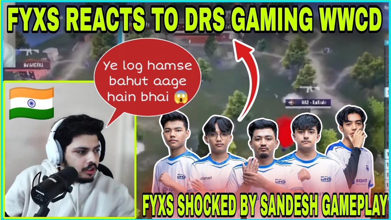 FyXs 🇮🇳 Shocked Reaction on  DRS Gaming Chicken Dinner | Impress by Sandesh Gameplay |kvn gaming