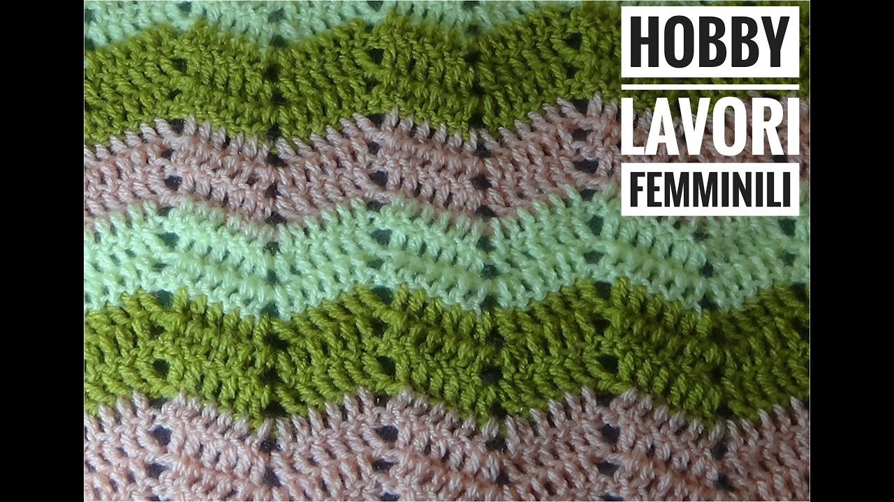 coperta punto zig zag uncinetto