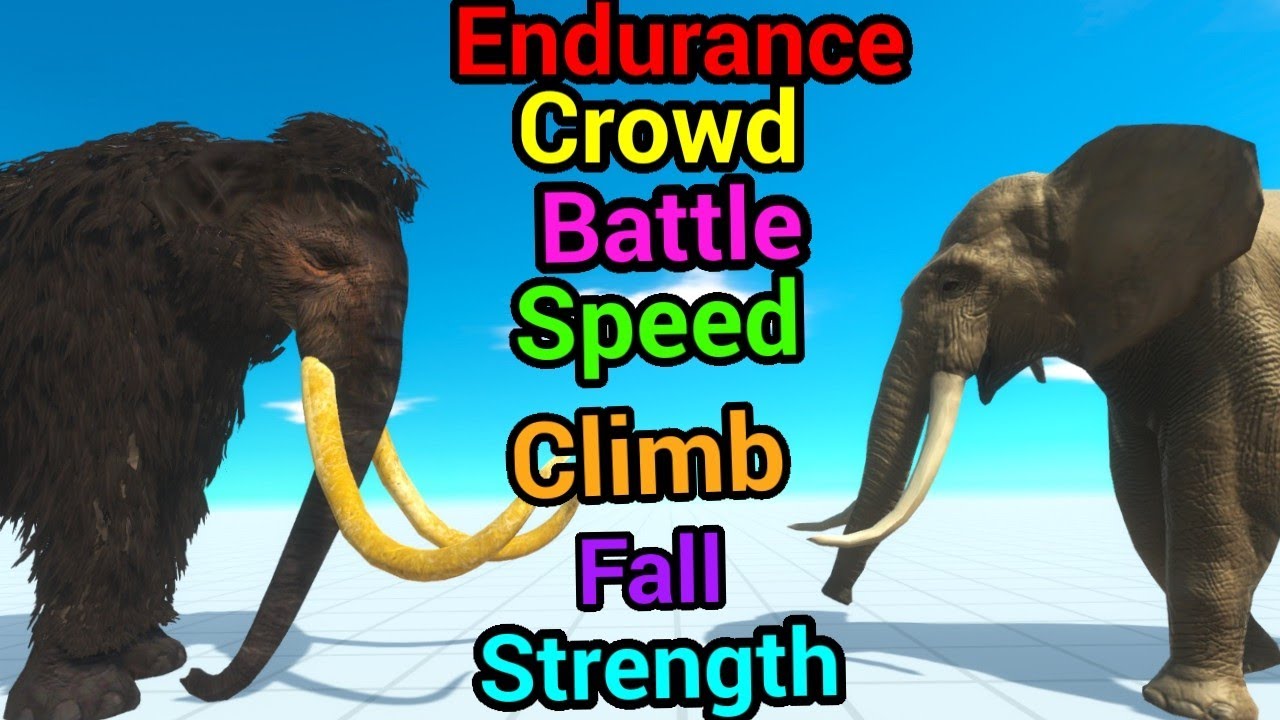 Battle ability Mammoth vs elephant animal revolt battle simulator