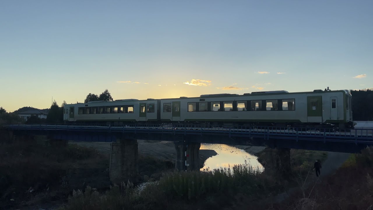【ジョイント音がいい‼︎】743D 磐越東線キハ110系郡山行き 通過 (キハ111-104+キハ112-104)【4K画質】
