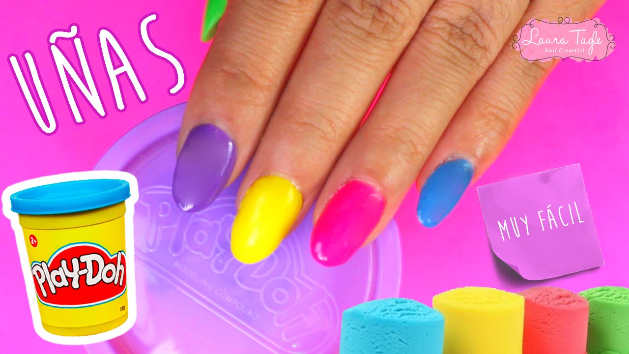 DIY / UÑAS Play Doh! FUNCIONA DE VERDAD!