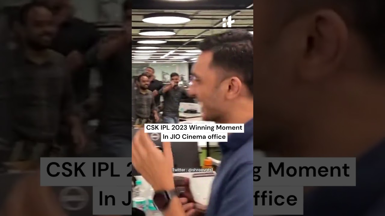 CSK Winning Moment At JIO Cinema Office #Shorts