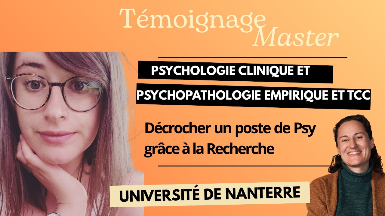 Master Psychologie Clinique et Psychopathologie Empirique et TCC - Université de Nanterre