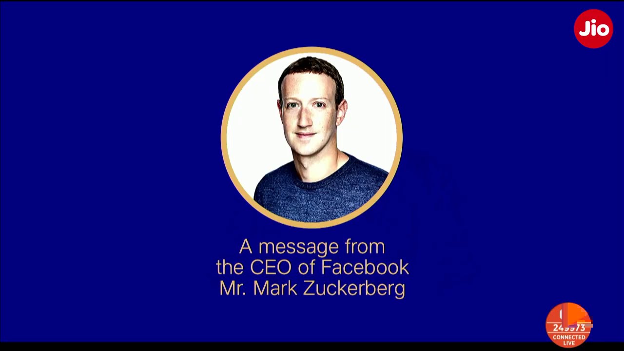 Message From Mark Zuckerberg | Reliance AGM 2020