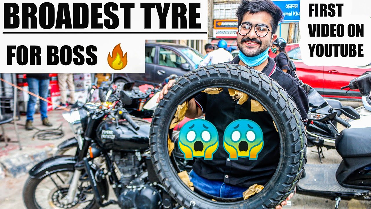 Best Broad Tyre For Bullet | Electra | Standard 110/90/19 -  BOSS KA BDAY GIFT