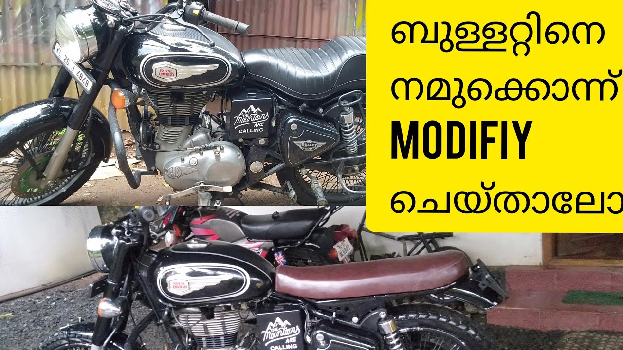 Bullet modifications || standard 500 || ബുള്ളറ്റിനെ അങ്ങനെ കഫേറേസർ ആക്കാം || custom bike