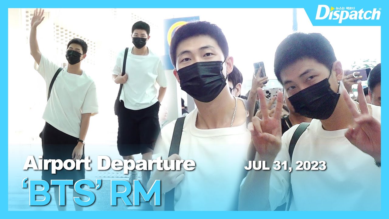 알엠(방탄소년단), "흰티에 블랙 반바지, 심플룩 마저 멋져!" l RM(BTS), "Even the simple look is cool" [공항]