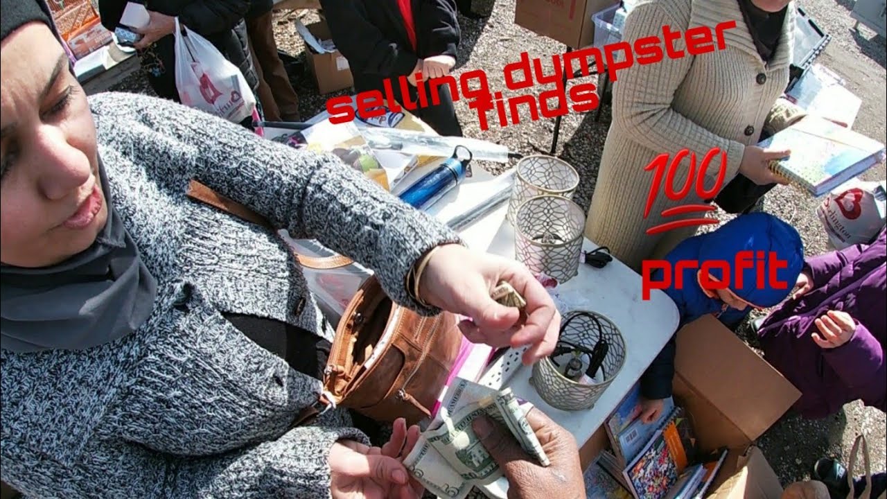 Wearing my GoPro at the Flea Market selling our dumpster diving finds #reducingwaste