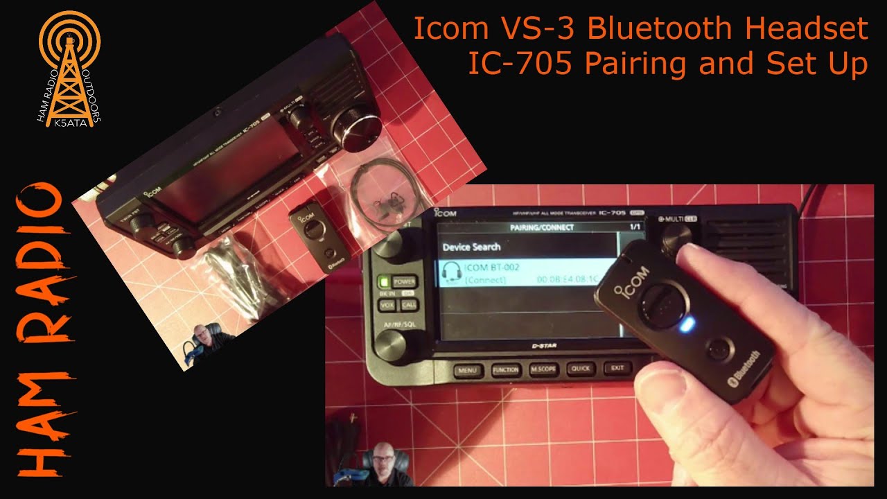Обзор Bluetooth-гарнитуры Icom VS-3 с Icom IC-705