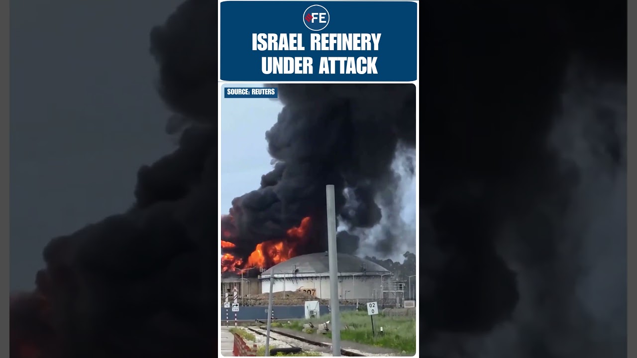 Israel&rsquo;s Haifa Oil Refinery Hit By Missile, Massive Fire Breaks Out | #shorts #viralshorts