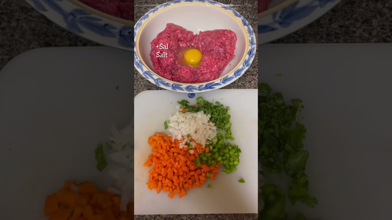 Tortitas de carne molida con vegetales! 😋