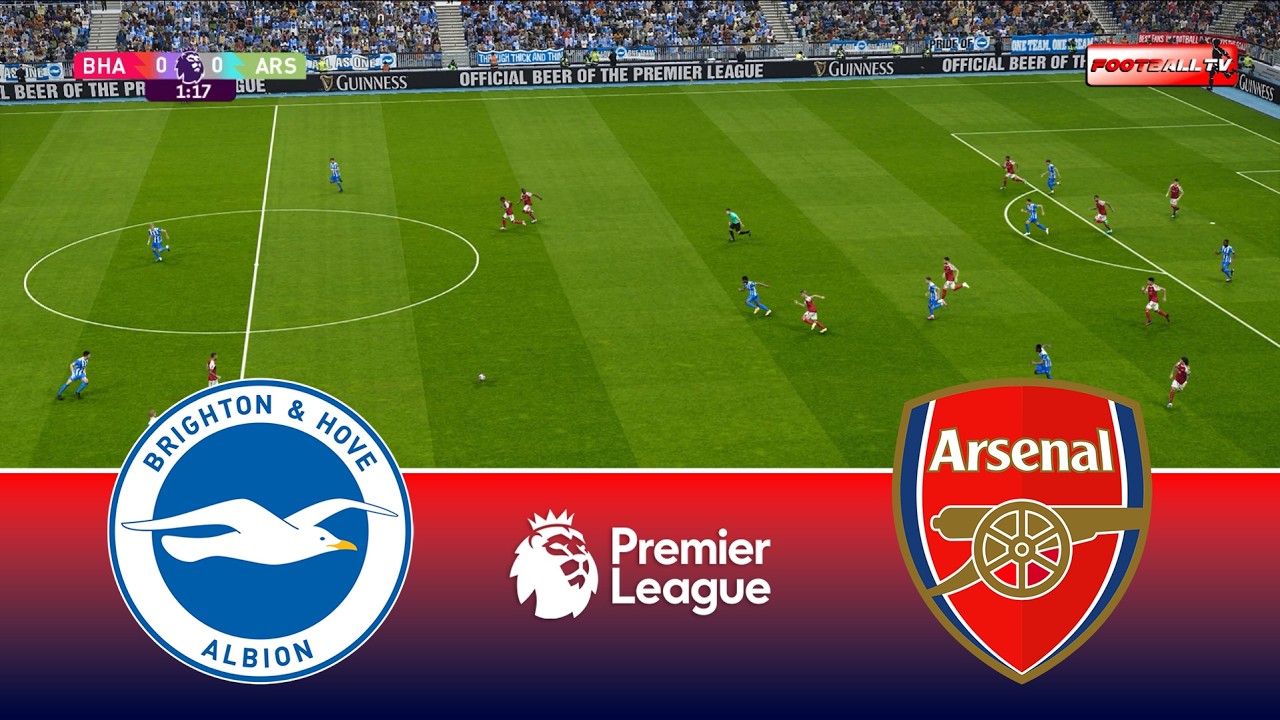 Brighton vs Arsenal - Premier League 2025/26 | Full Match All Goals | Pes 21 Gameplay