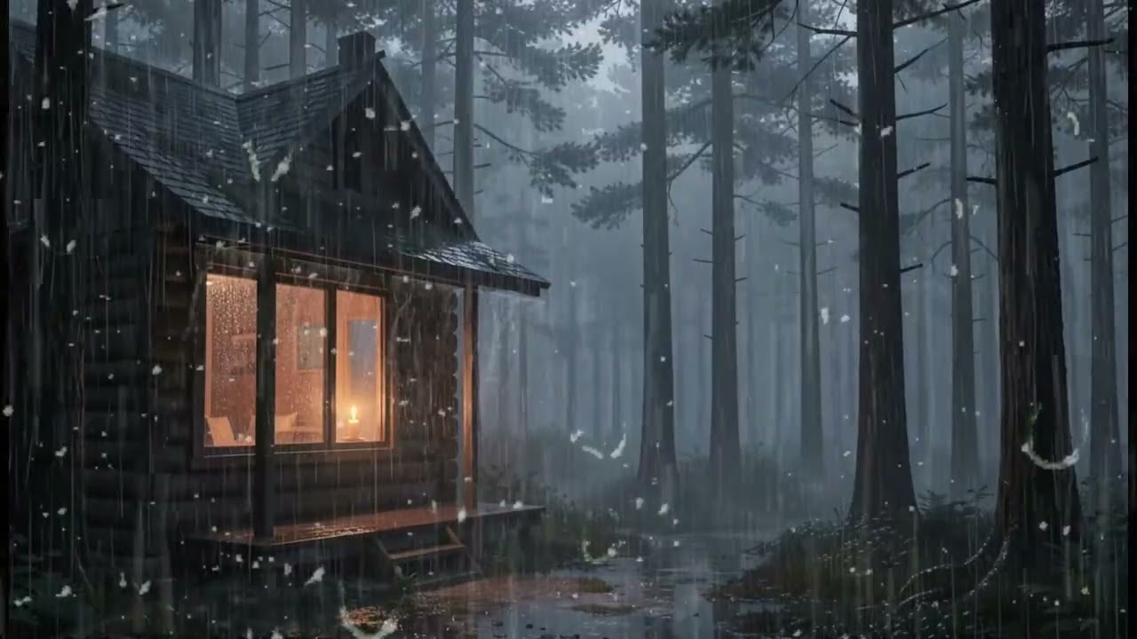 Heavy Rain at Night – 3 Hours of Relaxation and Deep Sleep