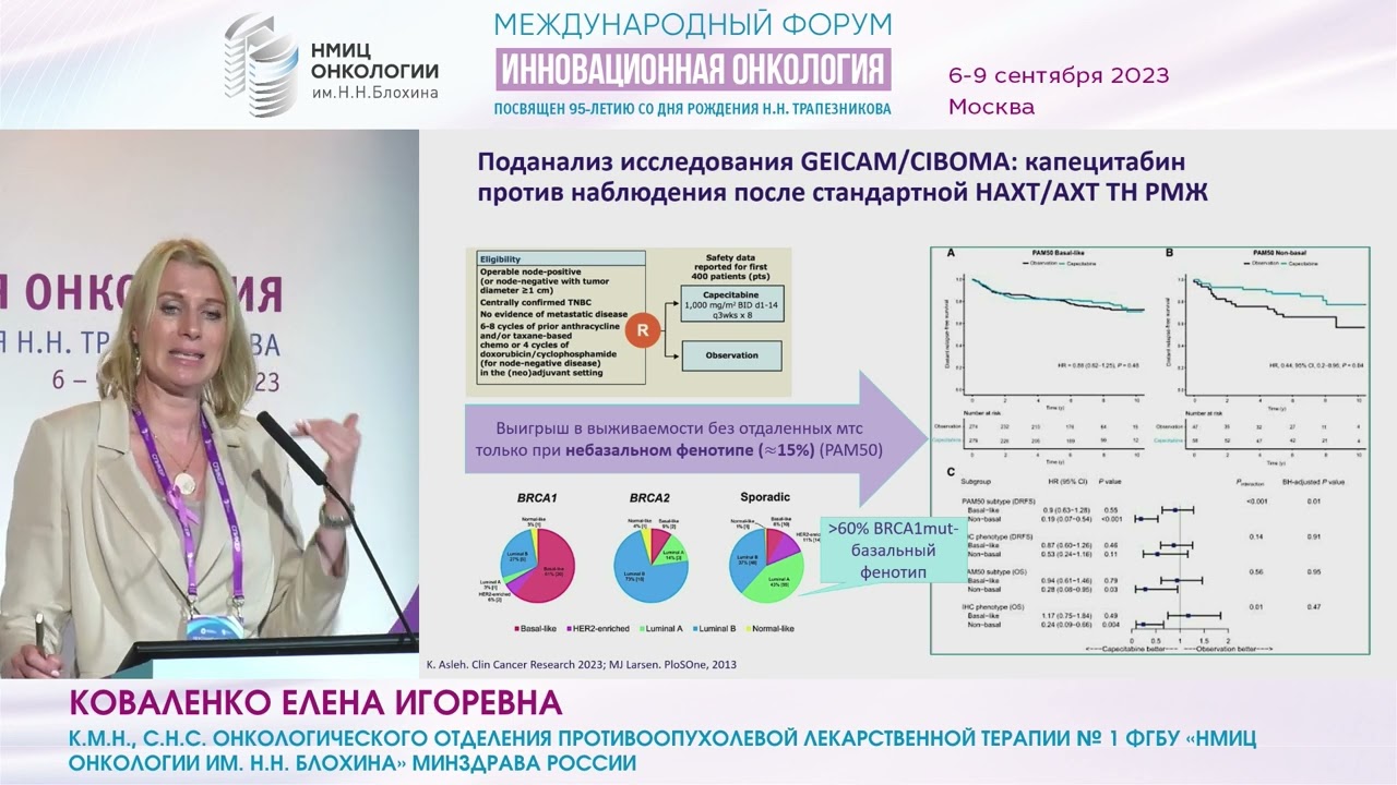 BRCA -ассоциированный РМЖ, новый шаг к излечению_Коваленко Е.И.