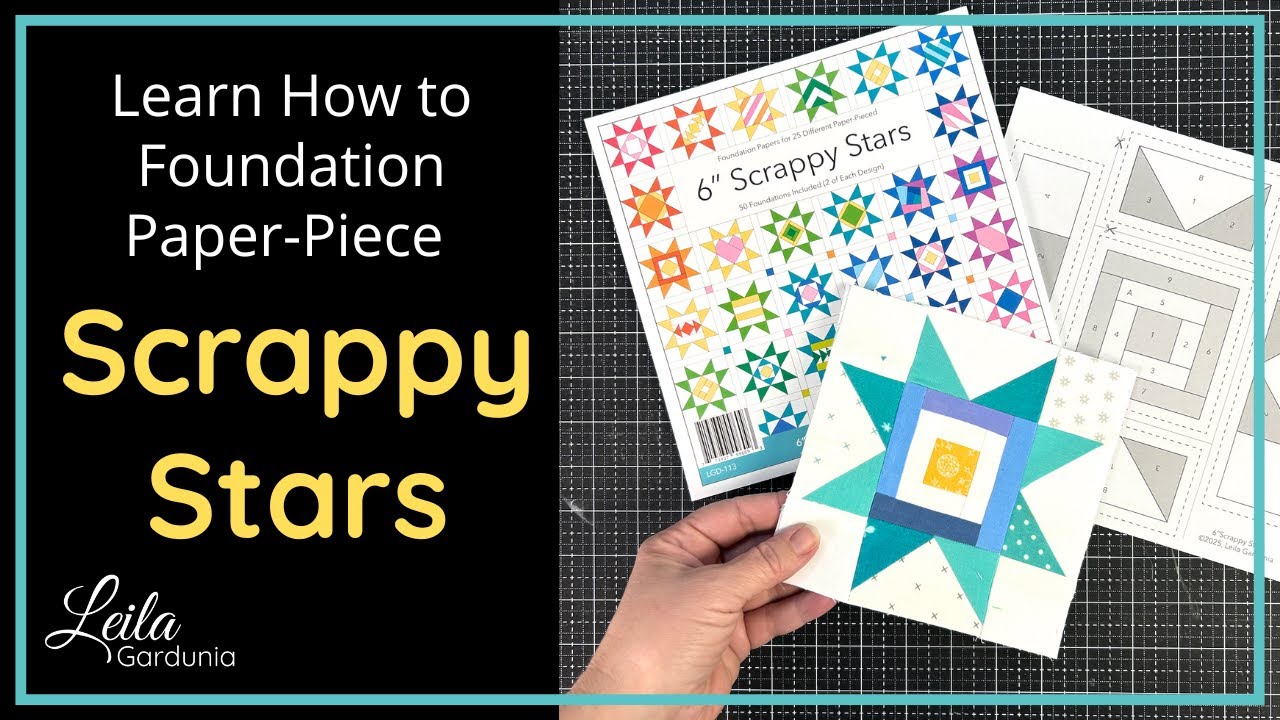 How to Foundation Paper Piece Scrappy Star Quilt Blocks