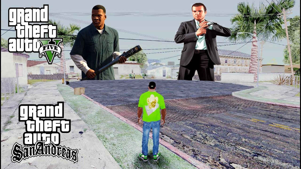 Me Encontre a Franklin y a Michael De GTA 5 En Gta San Andreas y No Creeras Lo Que Paso 