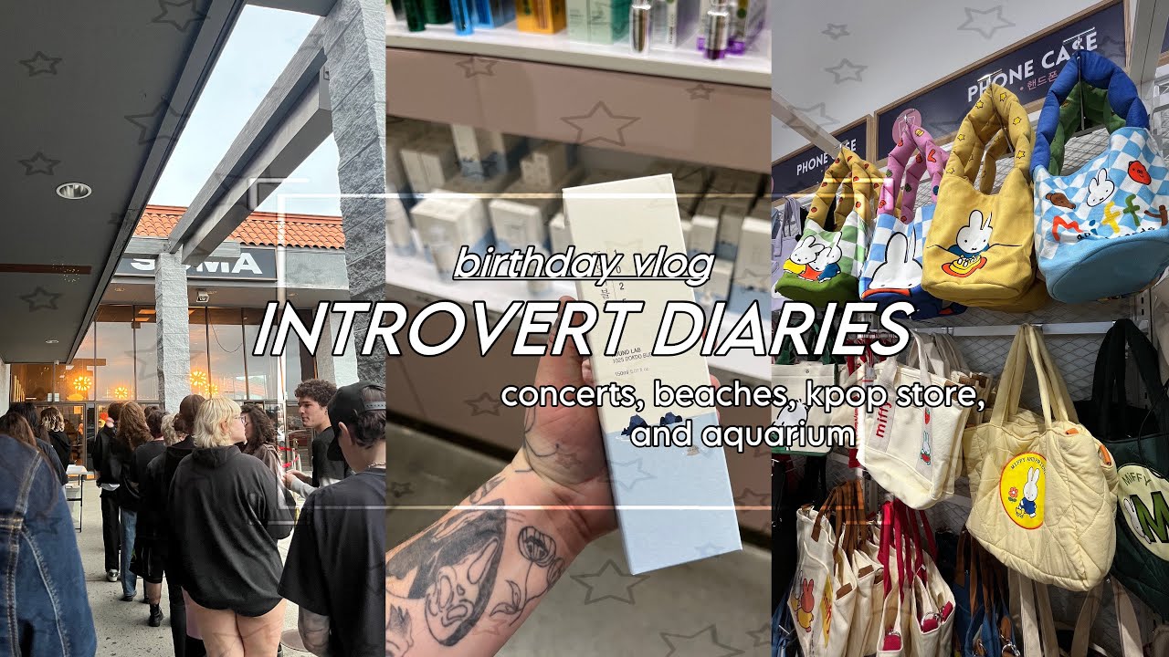 introvert diaries 🪼🎉 birthday vlog ; concerts, beaches, kpop store, and Aquarium of the Pacific