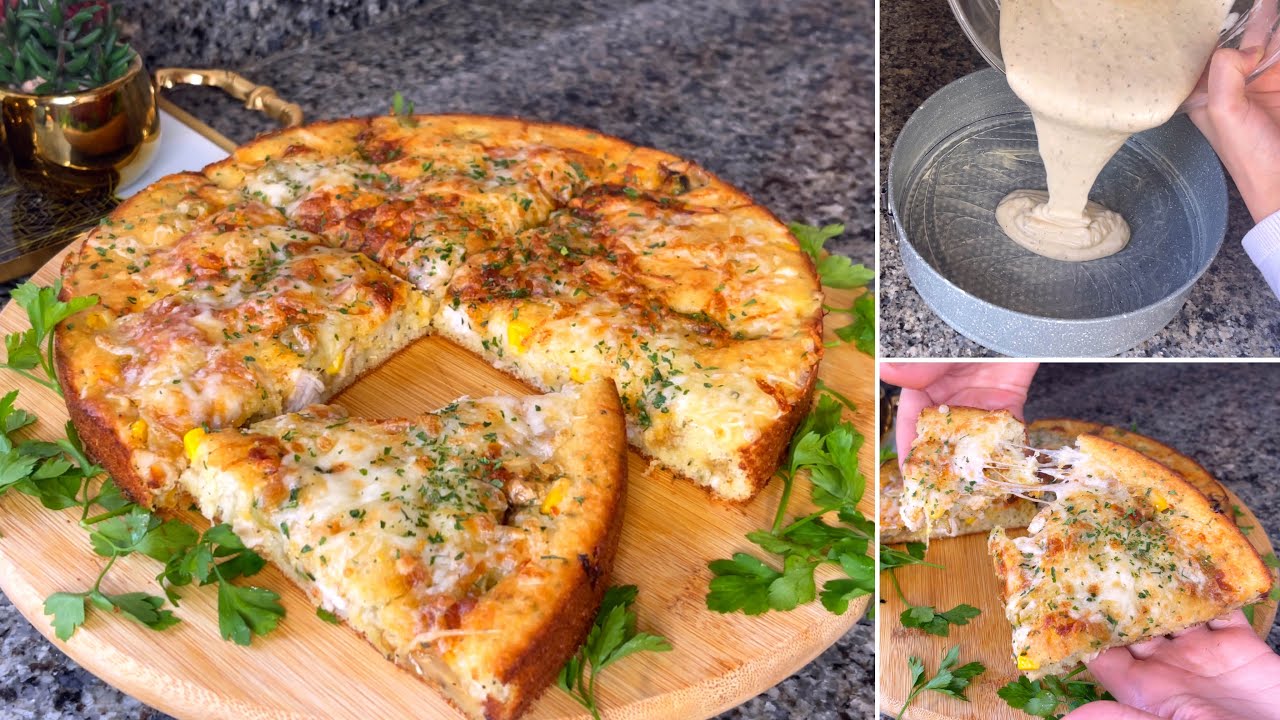 أسرع وجبة عشاء يمكني توجدي سهلة وبسيطة بدون عجن ولا ذلك بحشوة سريعة ولذيذة بزااف🤤فطيرة  مالحة