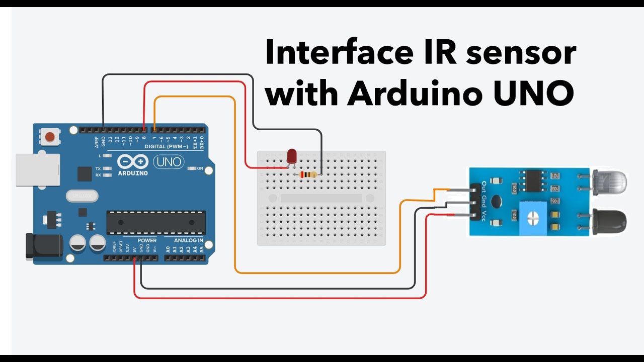 Interface IR (Infrared sensor) with LED using Arduino UNO !
