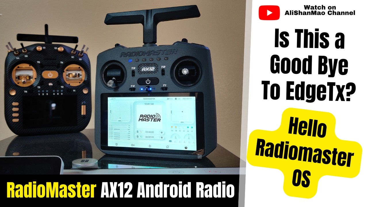 Recenzja Radiomaster AX12 &mdash; radio ELRS z systemem Android i systemem operacyjnym Radiomaster