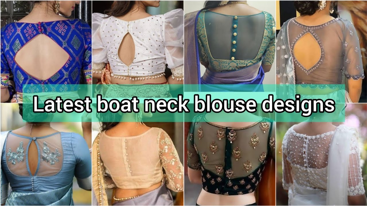 Easy to stitch latest boat neck blouse design 2025/So beautiful blouse back neck design/Blauj dizain