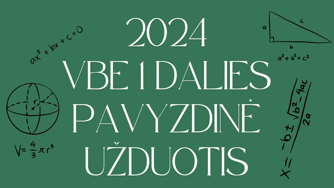 2024 VBE 1 DALIES PAVYZDINĖ UŽDUOTIS