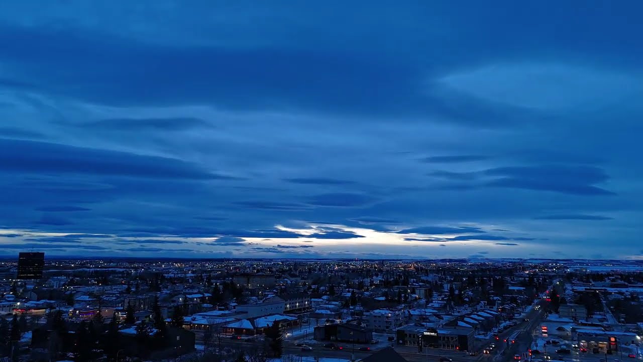 Alberta sunset, blue skies in Canada. #dronevideo #sunset #lifeisbutadream
