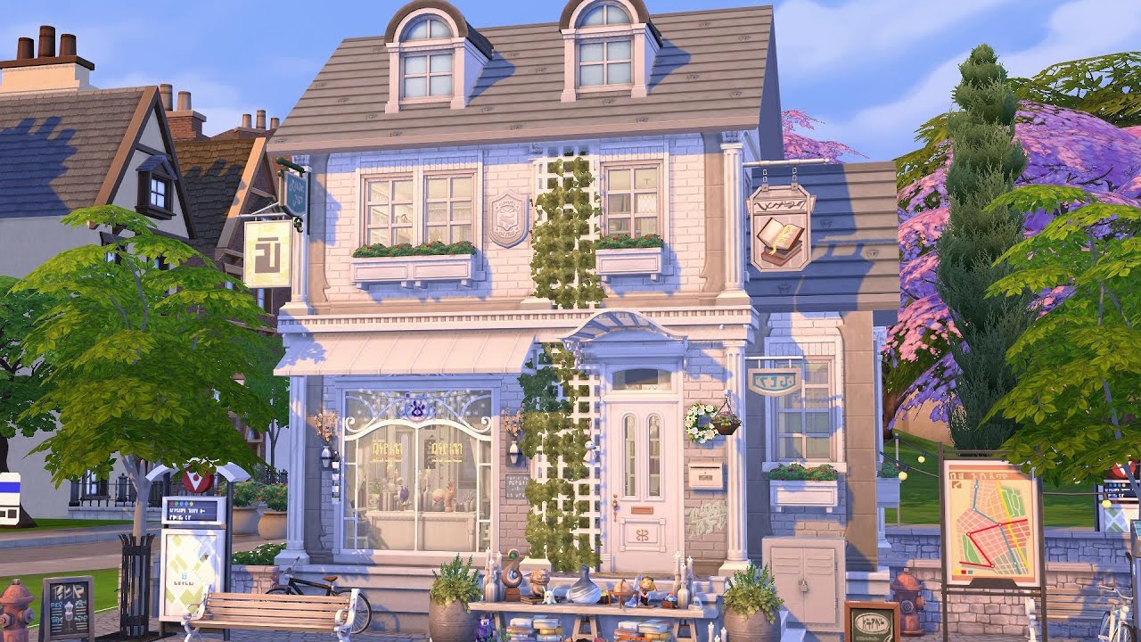 The Sims 4 Paranormal Bookstore 🔮 Speed Build