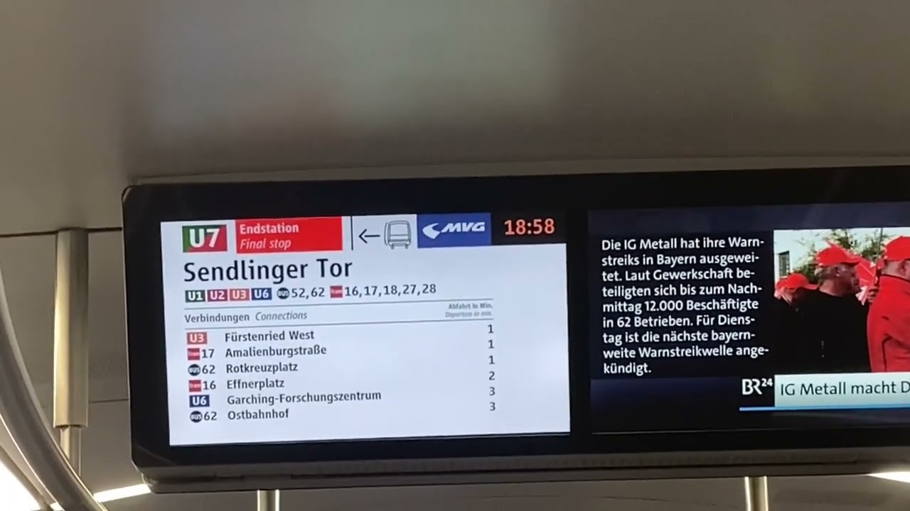 Mitfahrt mit dem Neuen Typ C2.12 Bis Sendlinger Tor Auf der U7 MVG München