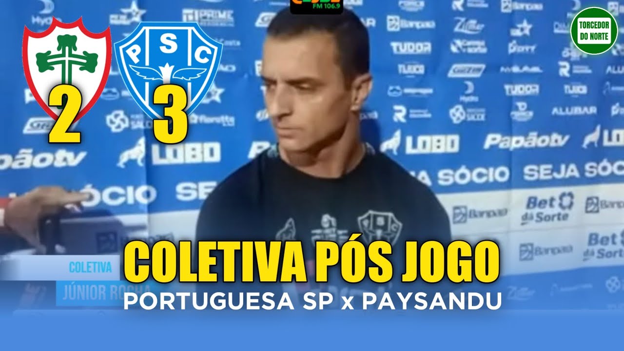 Coletiva do Tecnico Junior Rocha | 🔥 QUE VIRADA ABSURDA! Papão faz 3x2 e avança!
