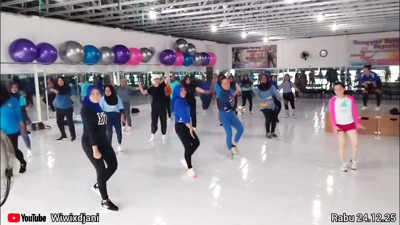 Part 1 Aerobic Choreo Pemula levelUp Ss Salsabila Mlajah Rabu 241225 | Wiwix Djani 